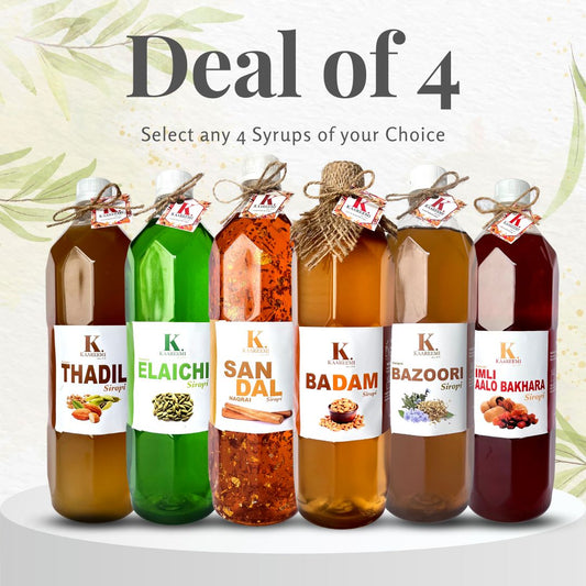 Deal of 4 (Flat 25% discount)  Premium Sugar Syrups