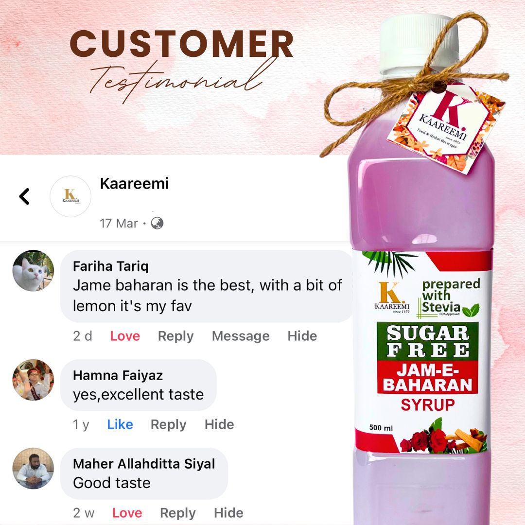 Sugar Free Jam-e-Baharan Syrup. (Flat 14% Discount)