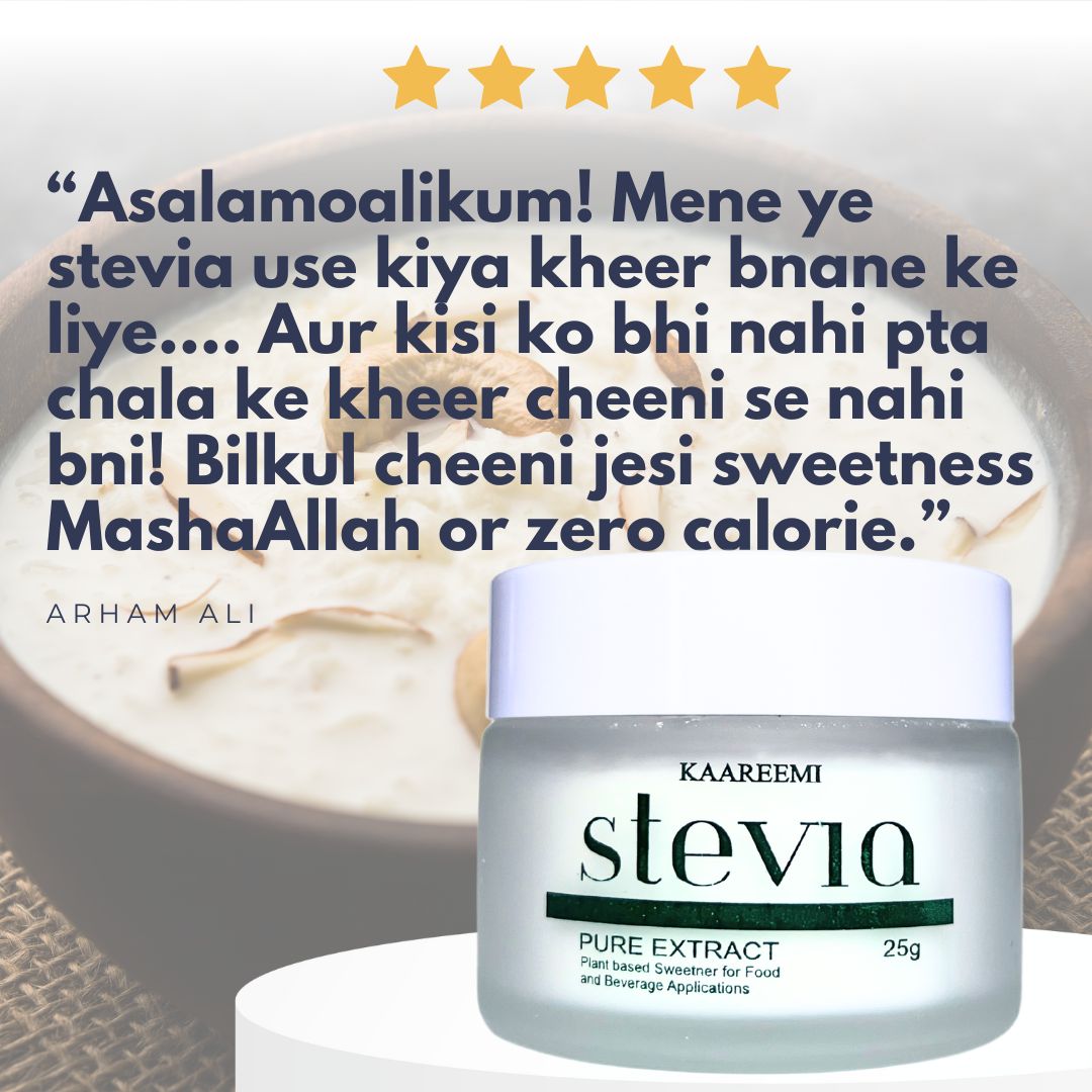 Pure Stevia Extract اب بنائیں سکنجبین، لسی، ملک شیک اور ڈیزرٹس بغیر چینی کے