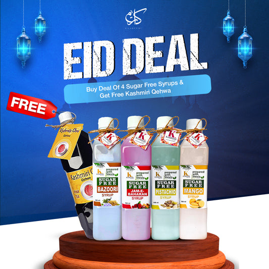 Blessed Eid Deal - Buy 4 Sugar Free Syrups, Get FREE Qehwa