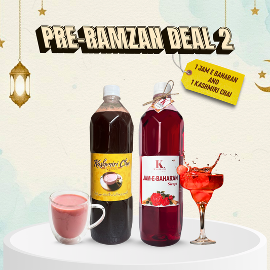 Pre Ramzan (Deal 2)  Kashmiri Chai Qehwa +  Jam-e-Baharan Syrup (20% OFF!)